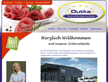 Tablet Screenshot of dutka-wurstwaren.de